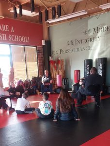Martial arts goal setting for kids and teens during a journaling and goal-setting workshop at American Academies of Martial Arts
